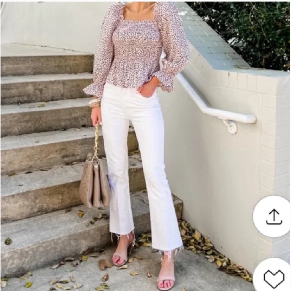 MOTHER White Wide Leg Pants